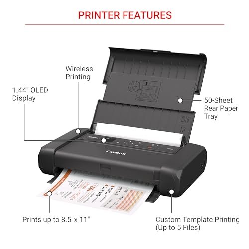 Canon Pixma TR150 Wireless Portable WiFi Inkjet Printer USB : Computers & Accessories - Image 5