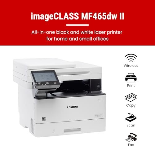 Canon imageCLASS MF465dw II Wireless Monochrome Laser Printer for Duplex Printing, White – Home Office, Small Office Printer with Print/Copy/Scan/Fax, 3 Year Limited Warranty, 42 PPM Amazon.in: Computers & Accessories - Image 2