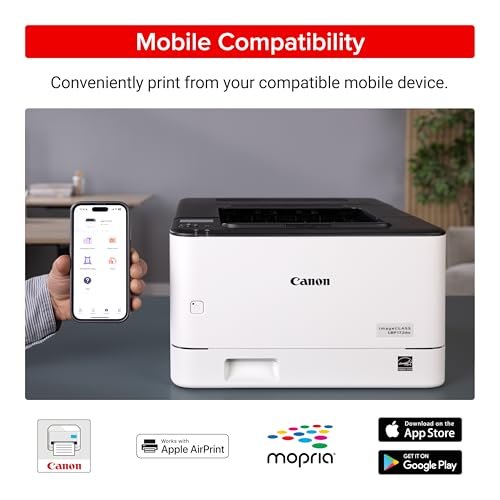 Canon imageCLASS LBP172dw – Monochrome Duplex, Wireless Laser Printer, Single Function, Home Office, Mobile Ready, 1 Year Limited Warranty, 35 PPM, White : Computers & Accessories - Image 5