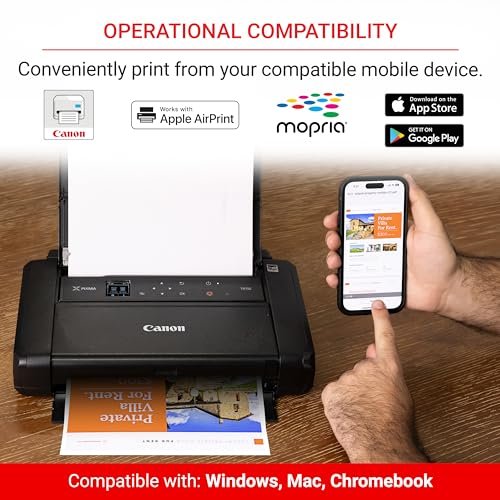 Canon Pixma TR150 Wireless Portable WiFi Inkjet Printer USB : Computers & Accessories - Image 6