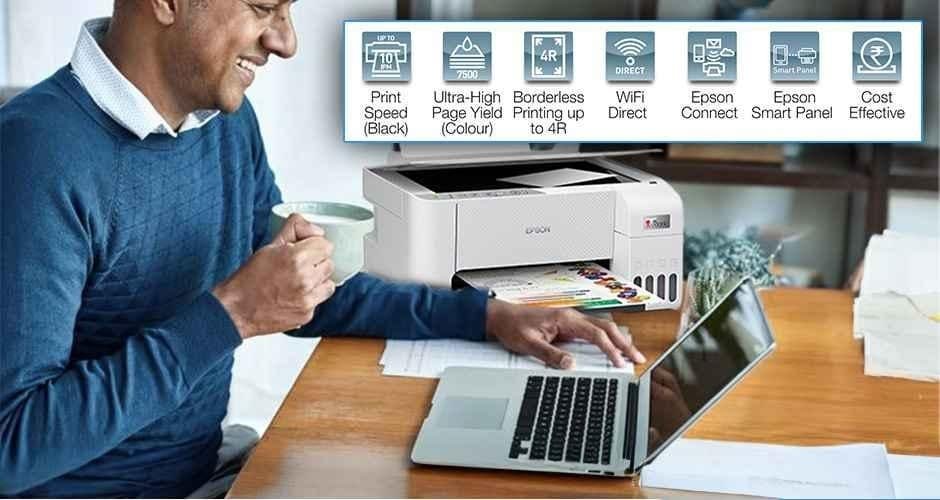 Epson EcoTank L3256 White Wi-Fi All-in-One Colour Ink Tank Printer - Image 5