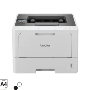 Brother HL-L5210DN Auto Duplex Laser Monochrome Printer, 48 PPM Print Speed, LCD Display, 1 GB Memory, LAN, USB, 250 Sheet Paper Tray, 11000 Pages Inbox Toner,White